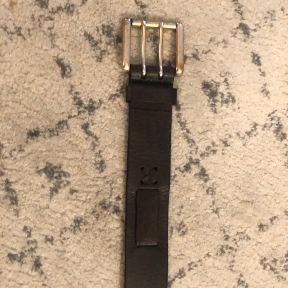 Dark brown leather belt